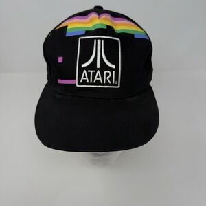 ATARI Breakout Gamer Snapback Trucker Baseball Hat‎ Cap Vintage Look O/S Rainbow